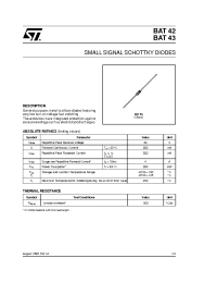 Datasheet BAT42 manufacturer STMicroelectronics
