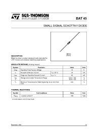 Datasheet BAT45 manufacturer STMicroelectronics