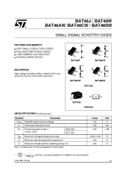 Datasheet BAT46CW manufacturer STMicroelectronics