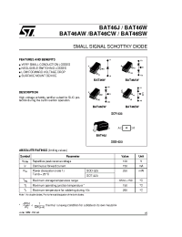Datasheet BAT46JFILM manufacturer STMicroelectronics