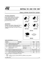 Datasheet BAT54AWFILM manufacturer STMicroelectronics