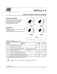 Datasheet BAT54 manufacturer STMicroelectronics