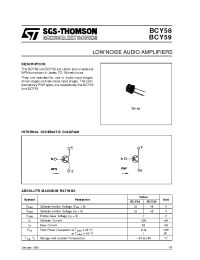 Datasheet BCY59 manufacturer STMicroelectronics