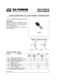 Datasheet BD237 manufacturer STMicroelectronics