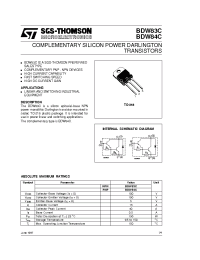 Datasheet BDW84C manufacturer STMicroelectronics