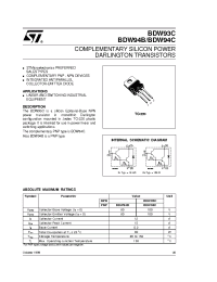 Datasheet BDW93CFI manufacturer STMicroelectronics
