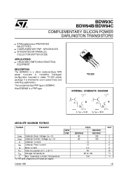 Datasheet BDW94C manufacturer STMicroelectronics