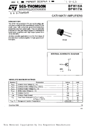 Datasheet BFW16A manufacturer STMicroelectronics