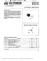 Datasheet BFW17A manufacturer STMicroelectronics