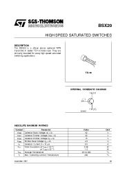 Datasheet BSX20 manufacturer STMicroelectronics
