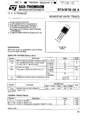 Datasheet BTA08A-200A manufacturer STMicroelectronics