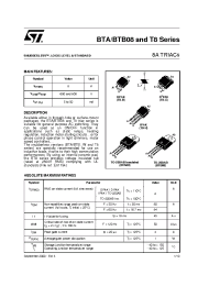 Datasheet BTA08A-800CW manufacturer STMicroelectronics