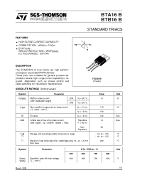 Datasheet BTA16-600B manufacturer STMicroelectronics