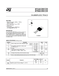 Datasheet BTA20-700CW manufacturer STMicroelectronics