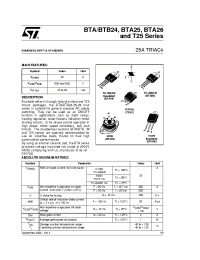 Datasheet BTA26-xxxB производства STMicroelectronics