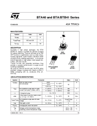 Datasheet BTA40-600 manufacturer STMicroelectronics