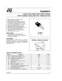 Datasheet BU808DFH manufacturer STMicroelectronics