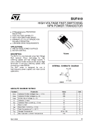 Datasheet BUF410FI manufacturer STMicroelectronics