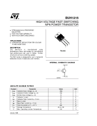 Datasheet BUH1215 manufacturer STMicroelectronics