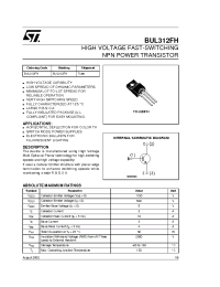 Datasheet BUL312FH manufacturer STMicroelectronics