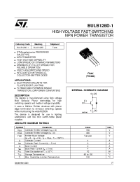 Datasheet BULB128D manufacturer STMicroelectronics