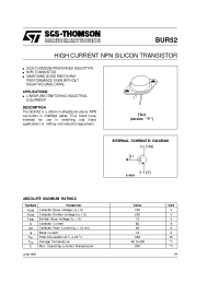Datasheet BUR52 manufacturer STMicroelectronics