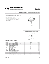 Datasheet BUV42 manufacturer STMicroelectronics