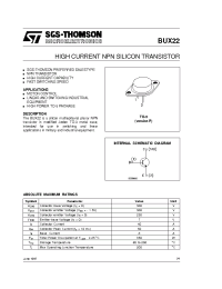Datasheet BUX22 manufacturer STMicroelectronics
