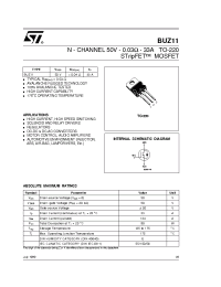 Datasheet BUZ11FI manufacturer STMicroelectronics