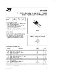 Datasheet BUZ80A manufacturer STMicroelectronics