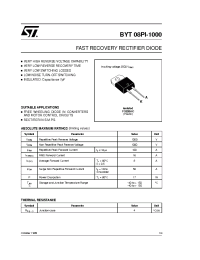 Datasheet BYT08PI-1000 manufacturer STMicroelectronics