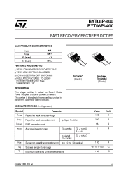 Datasheet BYT08PI-400 manufacturer STMicroelectronics