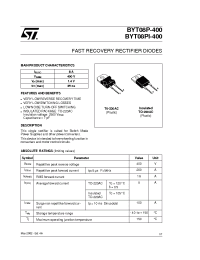 Datasheet BYT08PI-400RG manufacturer STMicroelectronics