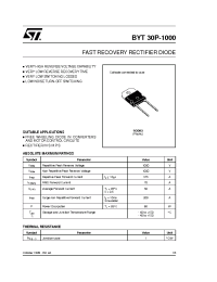 Datasheet BYT30P-1000 производства STMicroelectronics
