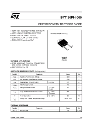 Datasheet BYT30PI-1000RG manufacturer STMicroelectronics