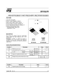 Datasheet BYV52 manufacturer STMicroelectronics