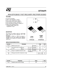 Datasheet BYV52-100 manufacturer STMicroelectronics