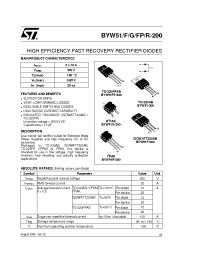Datasheet BYW51 manufacturer STMicroelectronics