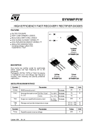 Datasheet BYW99PI manufacturer STMicroelectronics