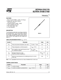 Datasheet BZW045V8 производства STMicroelectronics