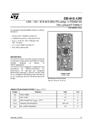 Datasheet DB-915-12W manufacturer STMicroelectronics
