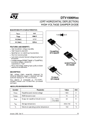 Datasheet DTV1500HXX manufacturer STMicroelectronics