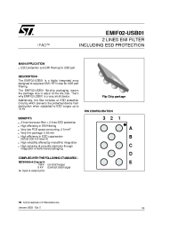 Datasheet EMIF02-USM01 manufacturer STMicroelectronics