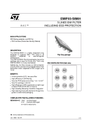 Datasheet EMIF03-SIM01 manufacturer STMicroelectronics