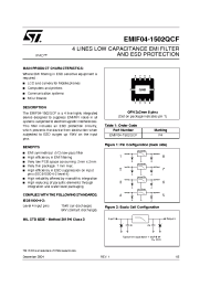 Datasheet EMIF04-1502QCF manufacturer STMicroelectronics
