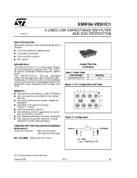 Datasheet EMIF04-VID01C1 manufacturer STMicroelectronics
