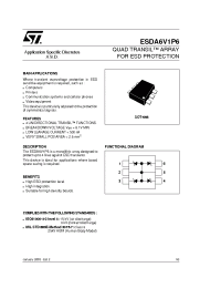 Datasheet ESDA6V1P6 manufacturer STMicroelectronics