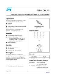 Datasheet ESDALC6V1F2 manufacturer STMicroelectronics