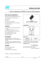Datasheet ESDALC6V1M3 manufacturer STMicroelectronics