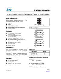 Datasheet ESDALC6V1M6 производства STMicroelectronics